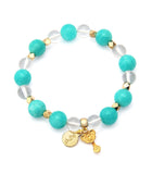 Ru Yi Charm with Amazonite and Quartz for Business & Career Goals
