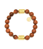 Manjushri Charm Bracelet with Gold Sandstone