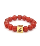 3 Celestial Guardians Bracelet with Red Agate