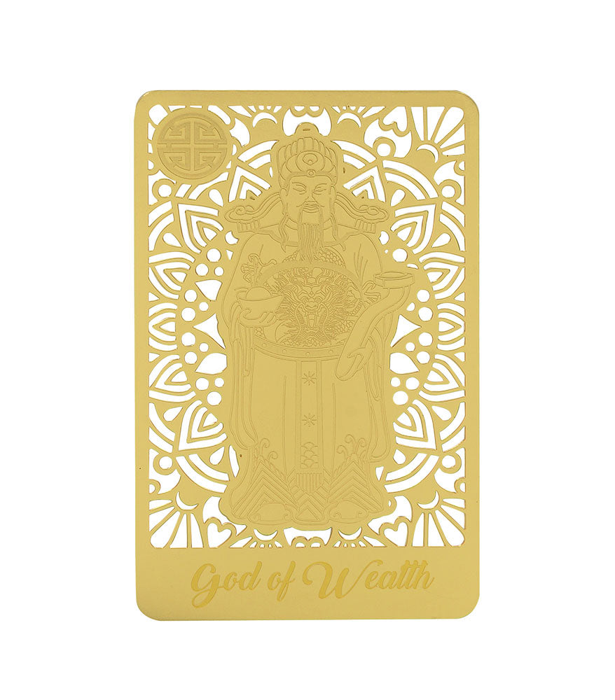 God of Wealth Gold Talisman Card