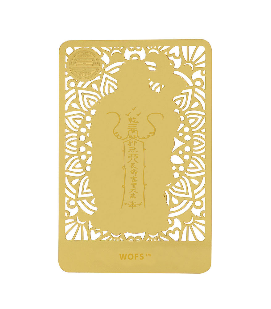 God of Longevity Gold Talisman Card